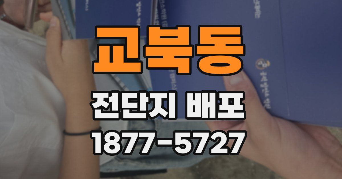 교북동 전단지 배포