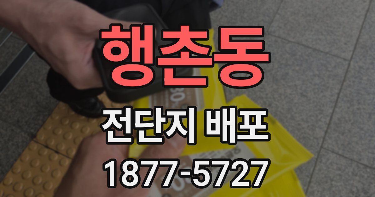 행촌동 전단지 배포