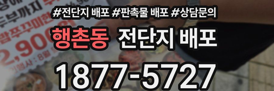 행촌동 전단지 배포