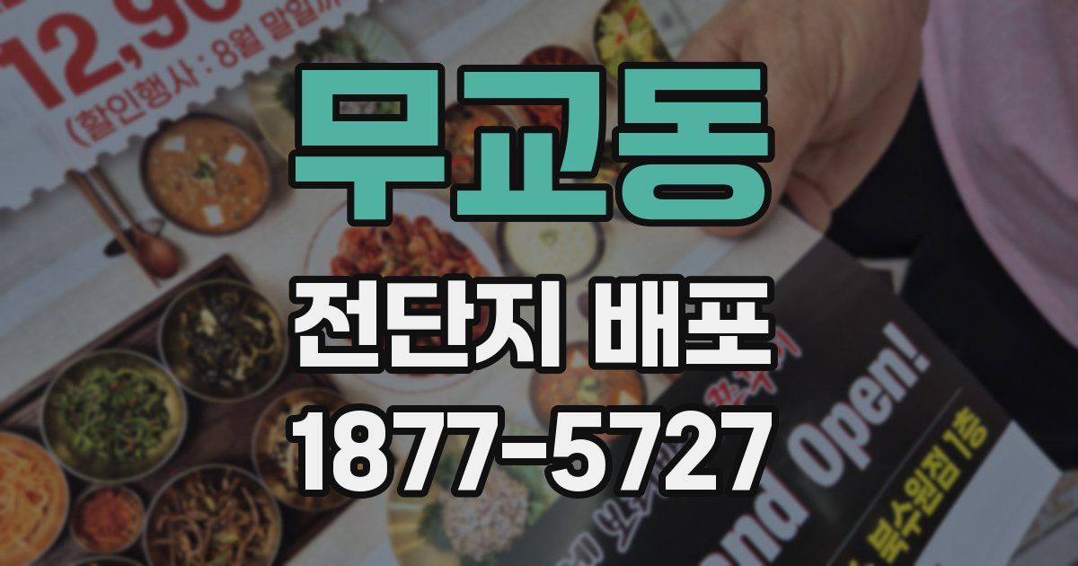 무교동 전단지 배포