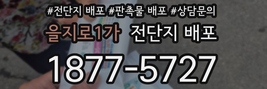 을지로1가 전단지 배포