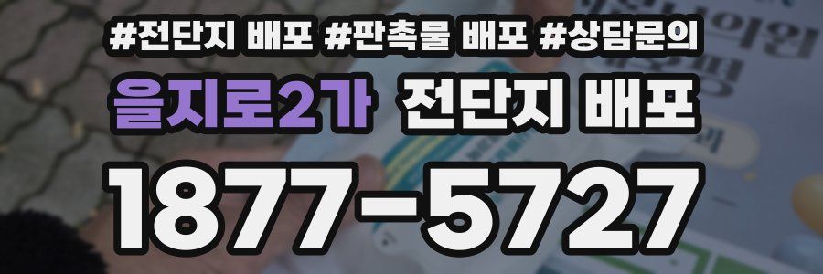 을지로2가 전단지 배포