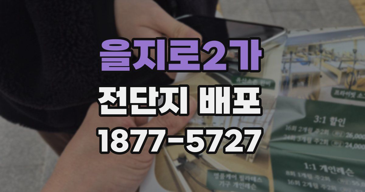 을지로2가 전단지 배포