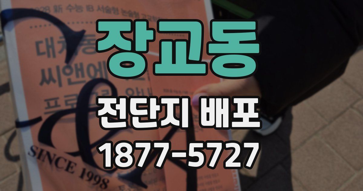 장교동 전단지 배포