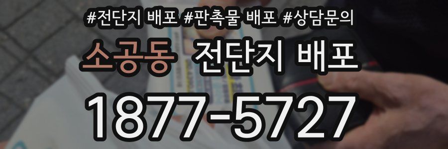 소공동 전단지 배포