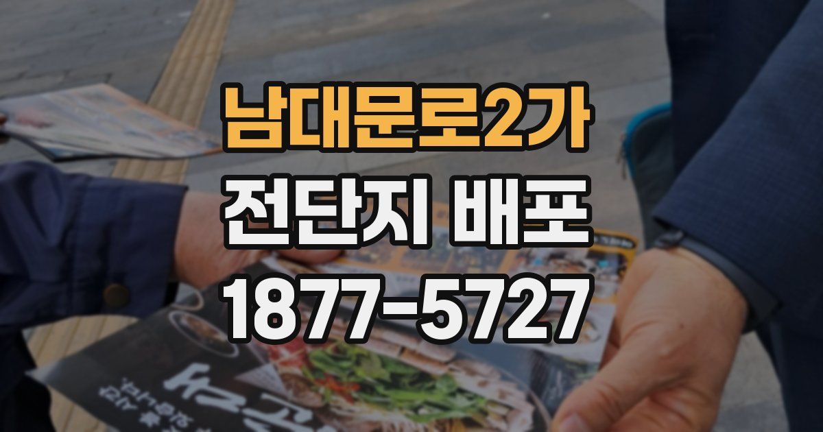 남대문로2가 전단지 배포