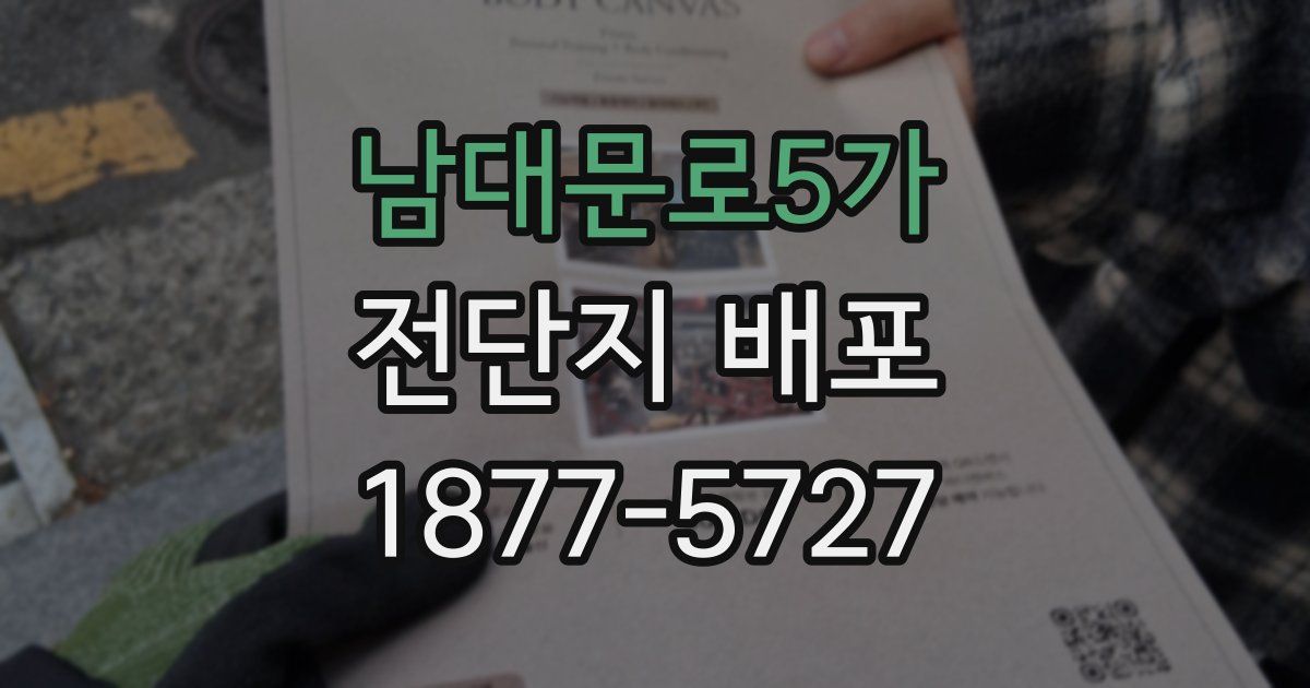 남대문로5가 전단지 배포