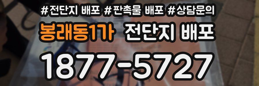 봉래동1가 전단지 배포