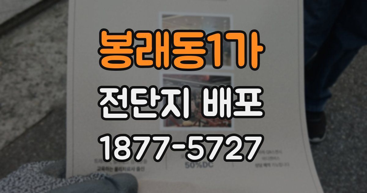 봉래동1가 전단지 배포