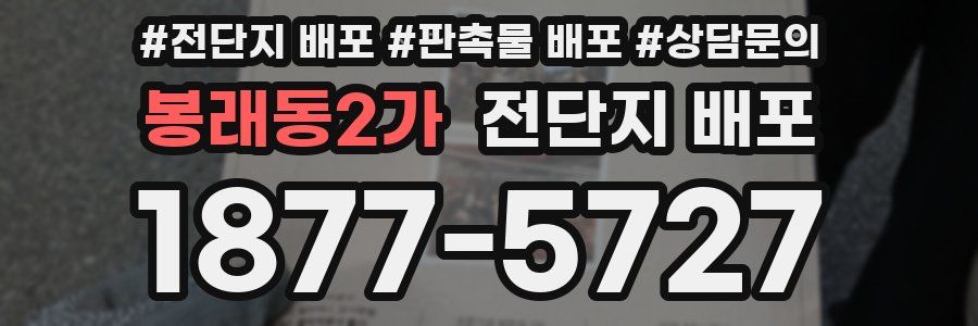 봉래동2가 전단지 배포