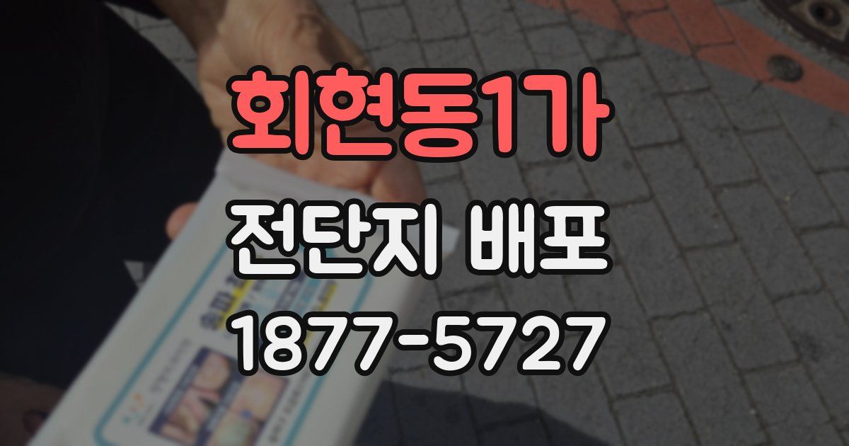 회현동1가 전단지 배포