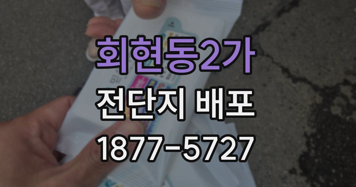 회현동2가 전단지 배포