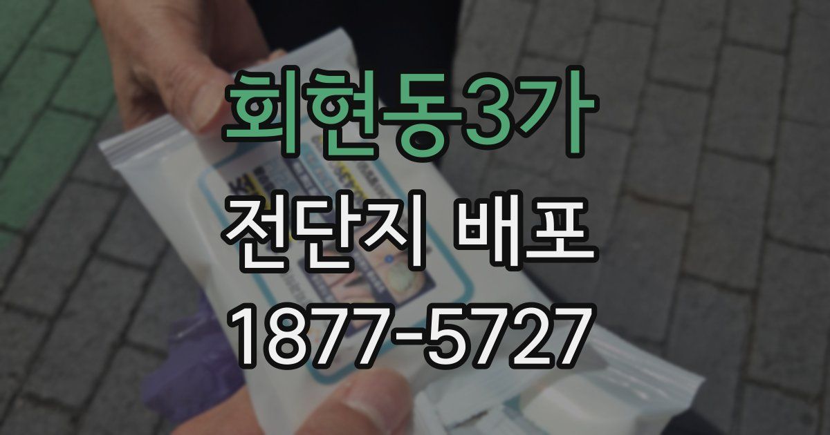 회현동3가 전단지 배포