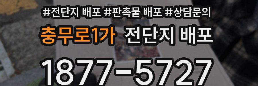 충무로1가 전단지 배포