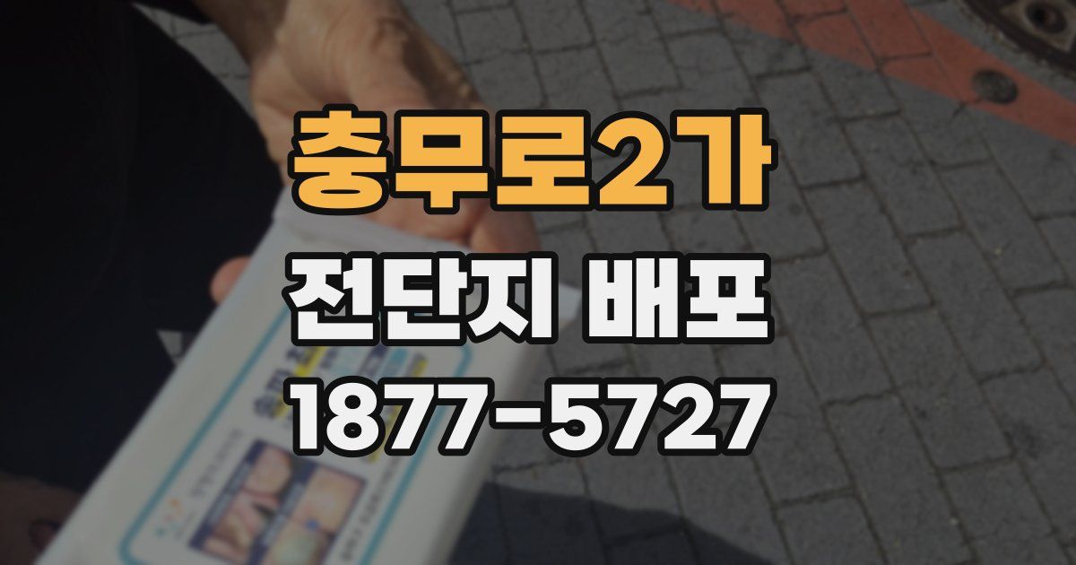 충무로2가 전단지 배포