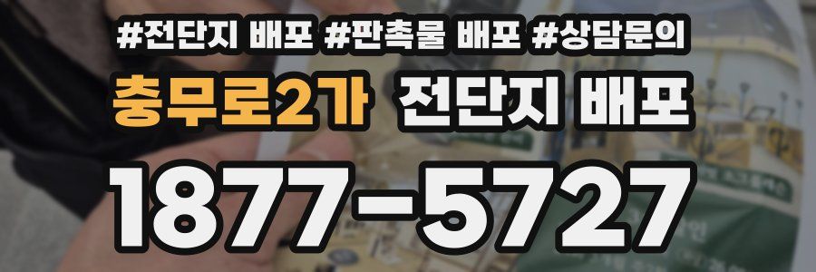 충무로2가 전단지 배포