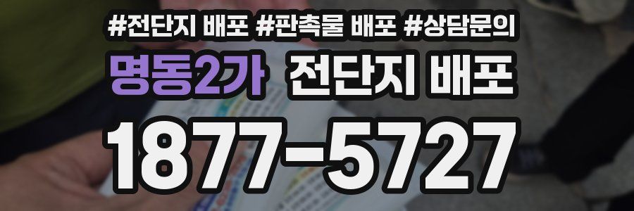명동2가 전단지 배포