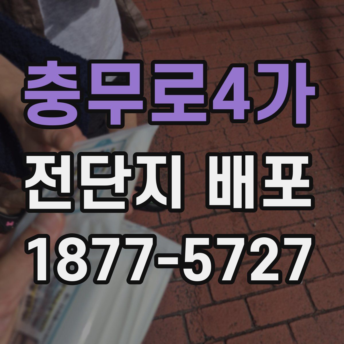 충무로4가 전단지 배포