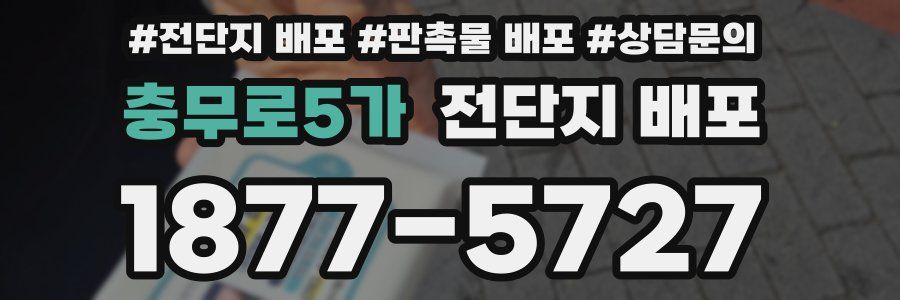 충무로5가 전단지 배포