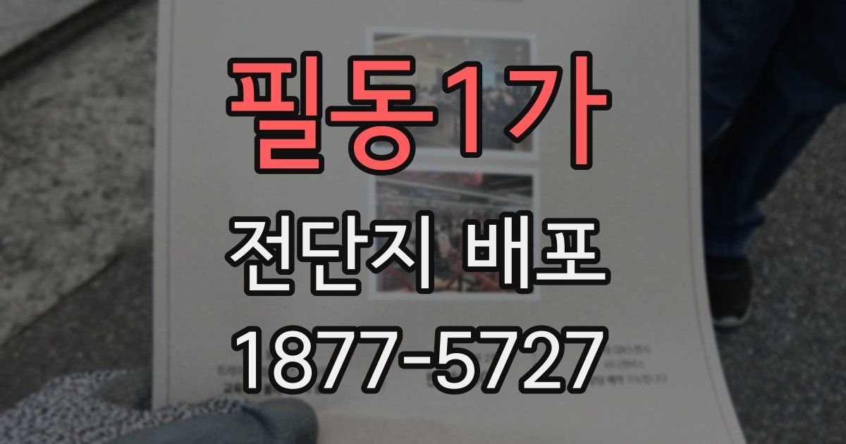 필동1가 전단지 배포