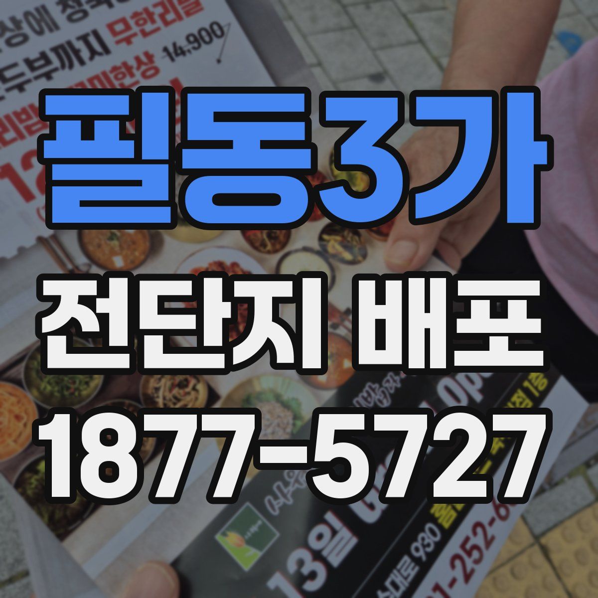 필동3가 전단지 배포