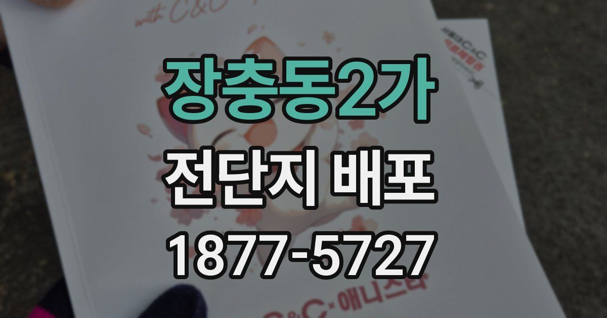 장충동2가 전단지 배포