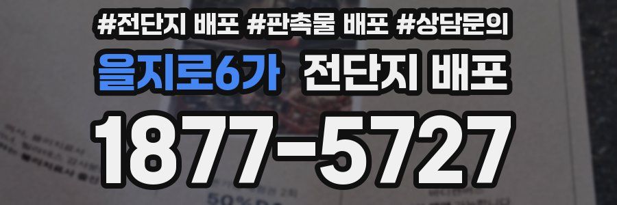 을지로6가 전단지 배포