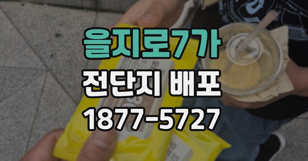 을지로7가 전단지 배포