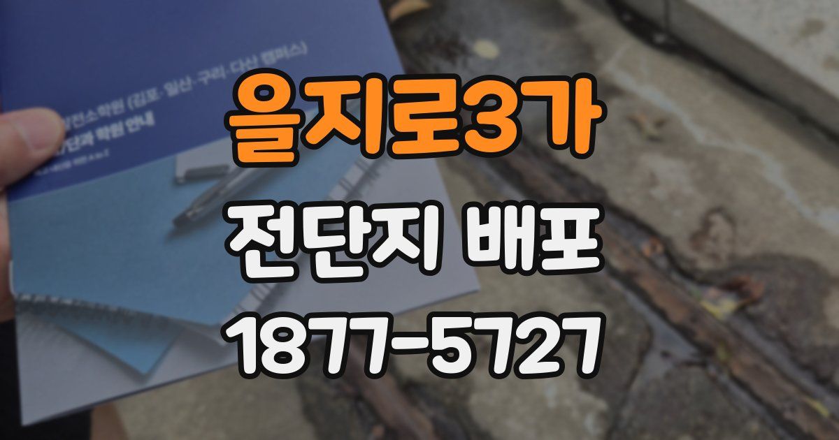 을지로3가 전단지 배포