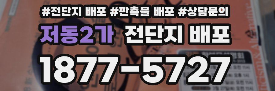 저동2가 전단지 배포