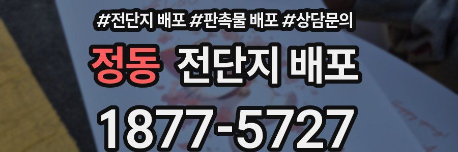 정동 전단지 배포