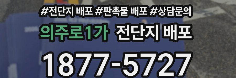의주로1가 전단지 배포