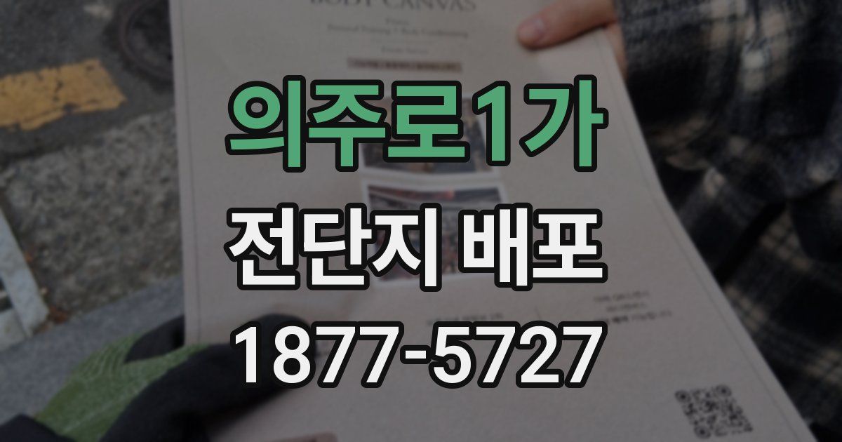 의주로1가 전단지 배포