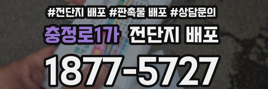 충정로1가 전단지 배포
