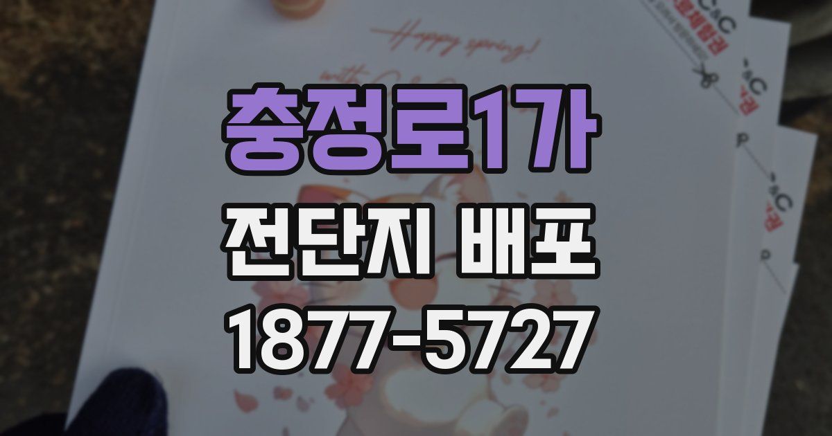 충정로1가 전단지 배포