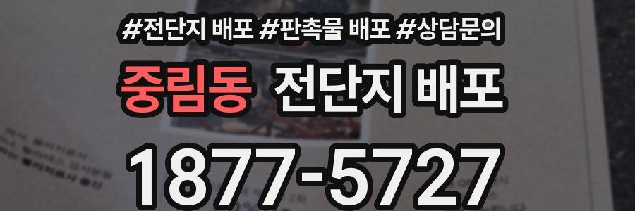중림동 전단지 배포
