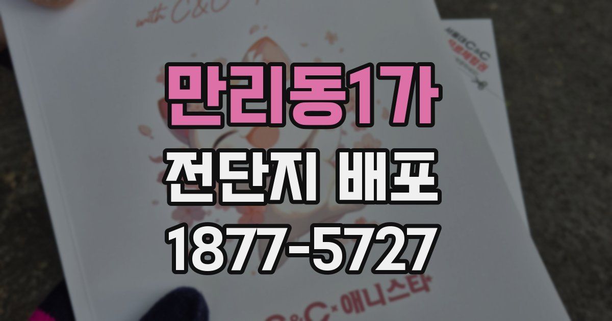 만리동1가 전단지 배포