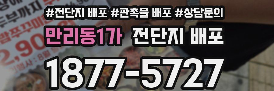 만리동1가 전단지 배포