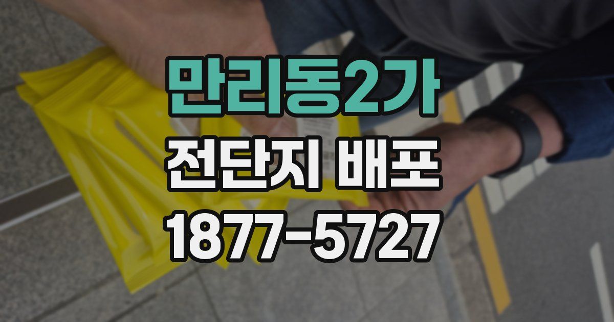 만리동2가 전단지 배포