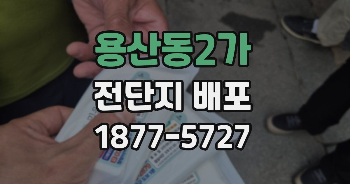 용산동2가 전단지 배포