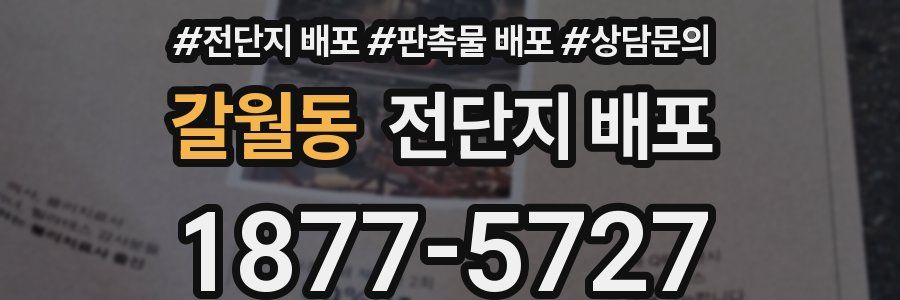 갈월동 전단지 배포