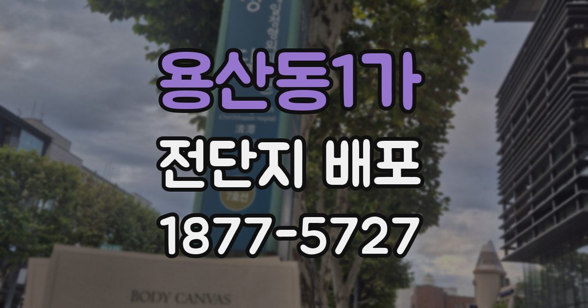 용산동1가 전단지 배포