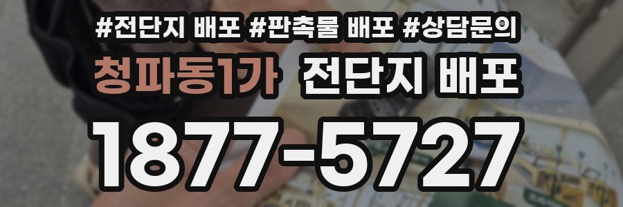 청파동1가 전단지 배포