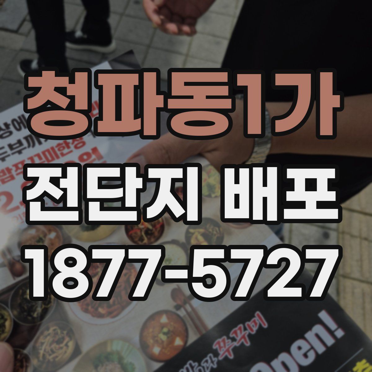 청파동1가 전단지 배포