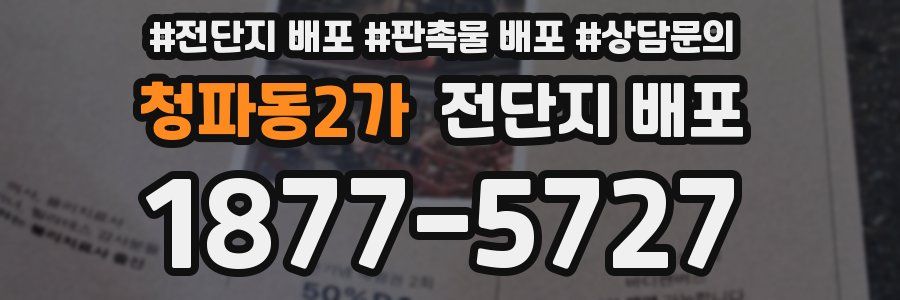 청파동2가 전단지 배포