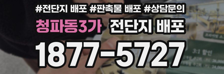 청파동3가 전단지 배포