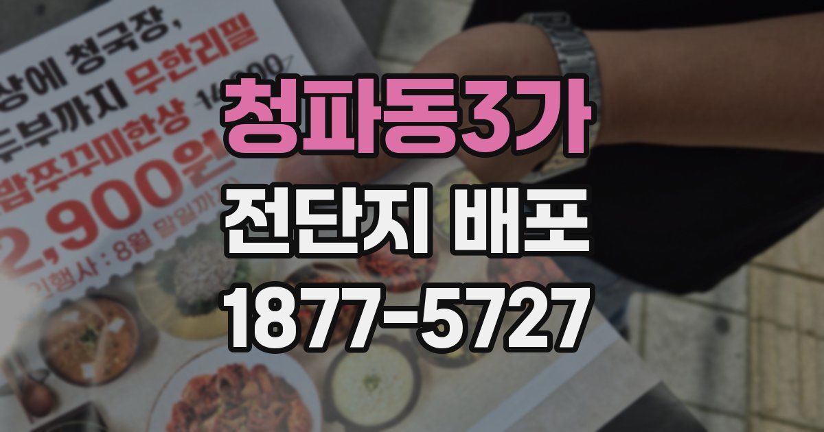 청파동3가 전단지 배포