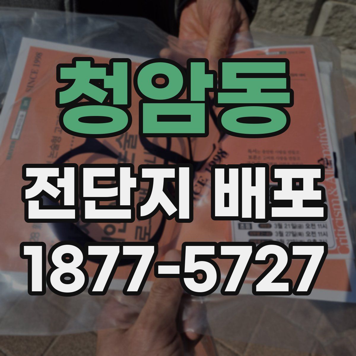 청암동 전단지 배포