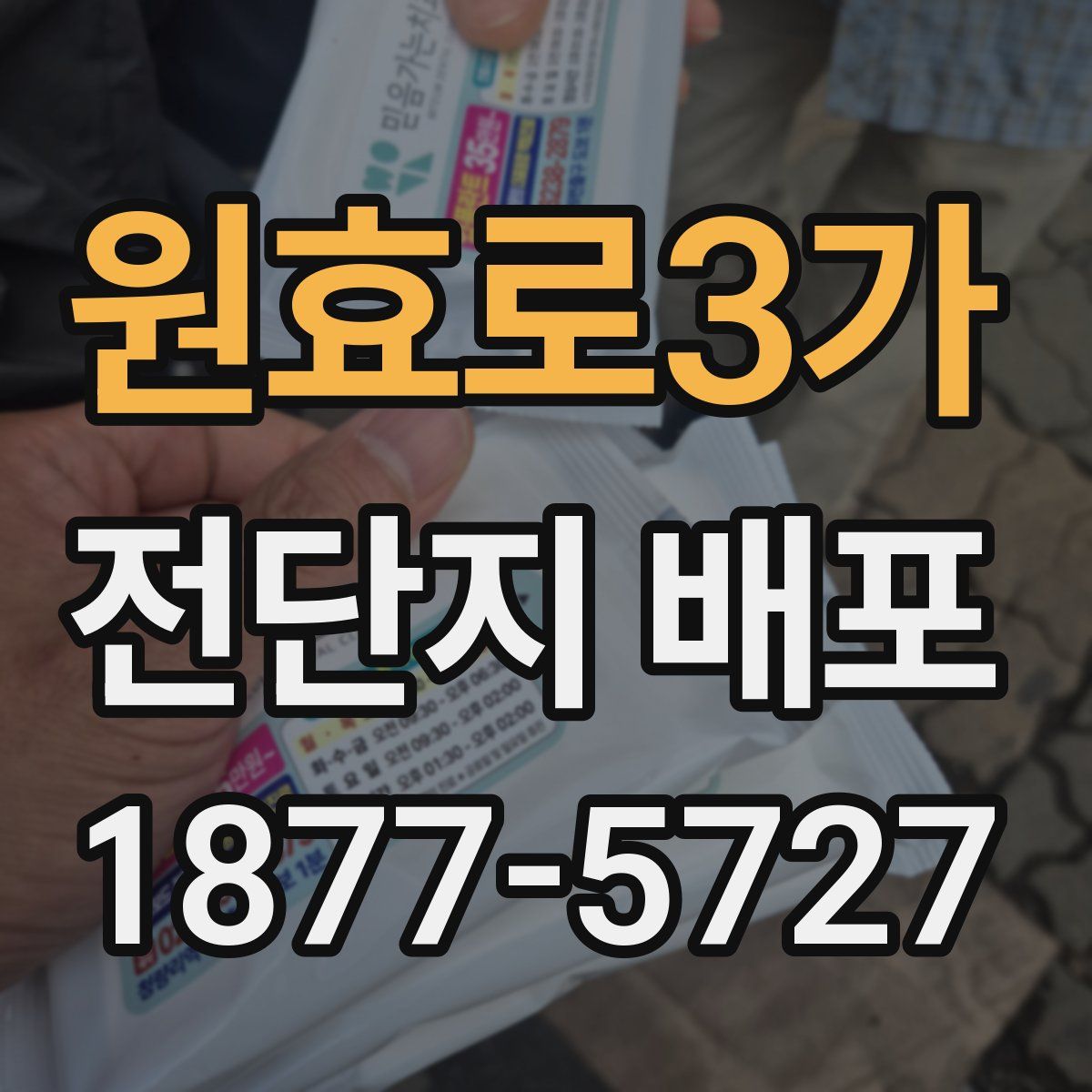 원효로3가 전단지 배포