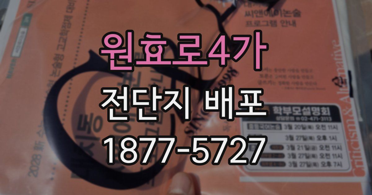 원효로4가 전단지 배포